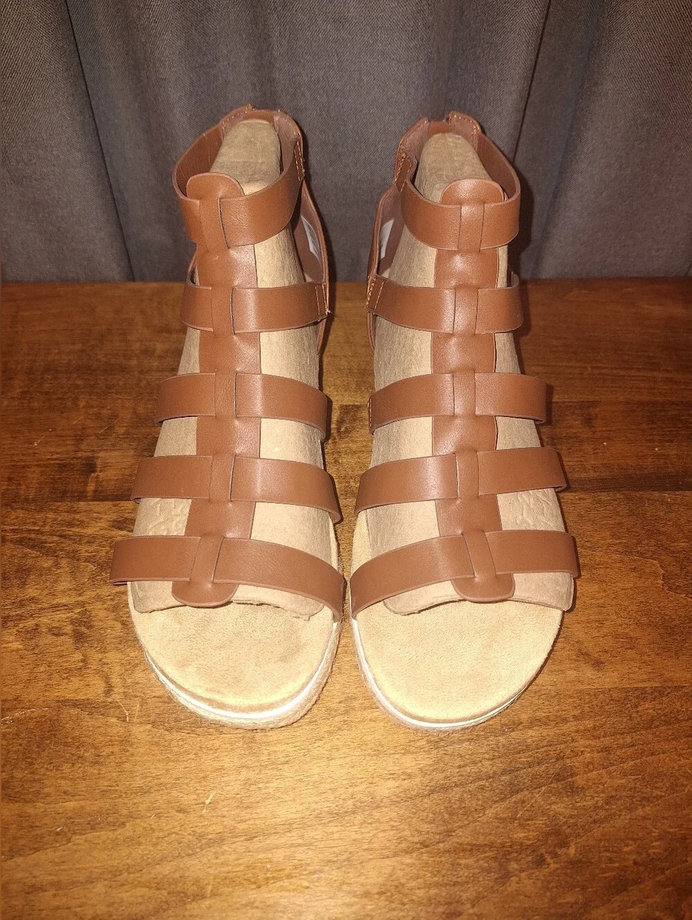 Women's Strappy Wedge Sandals - Brown
